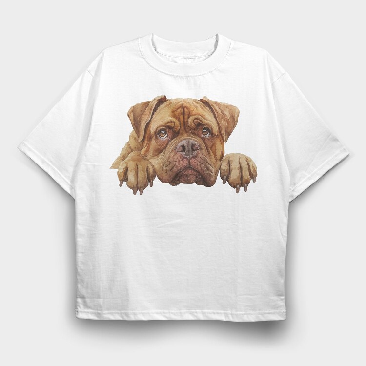 Watercolor Dog Breed, Tricou Oversize Barbati (Unisex)