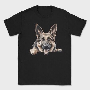 Watercolor German Shepherd, Tricou Barbati (Unisex)