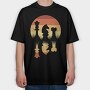 Vintage Chess Pieces, Tricou Oversize Barbati (Unisex)