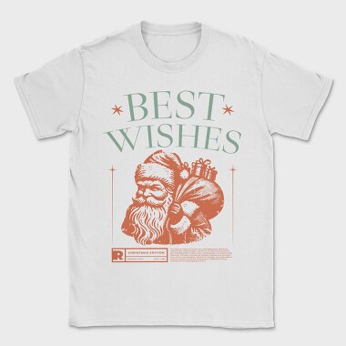 Vintage Santa Best Wishes Grunge, Tricou Barbati (Unisex)