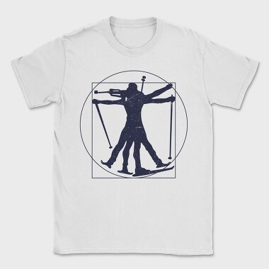 Vitruvian Biathlete Silhouette, Tricou Barbati (Unisex)