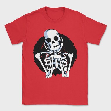 Waiting Skeleton Illustration 001, Tricou Barbati (Unisex)