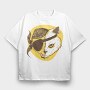 Pirate Cat, Tricou Oversize Barbati (Unisex)