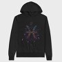 Pisces Floral Zodiac Sign 12, Hanorac Oversize Barbati (Unisex)