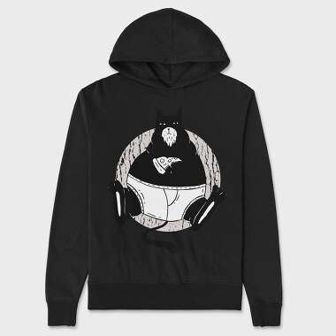 Pizza Cat Cathers Day, Hanorac Oversize Barbati (Unisex)