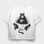 Pizza Cat Cathers Day, Tricou Oversize Barbati (Unisex)