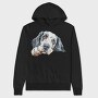 Watercolor English Setter, Hanorac Oversize Barbati (Unisex)