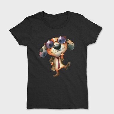 Watercolor Dog Glasses, Tricou Femei
