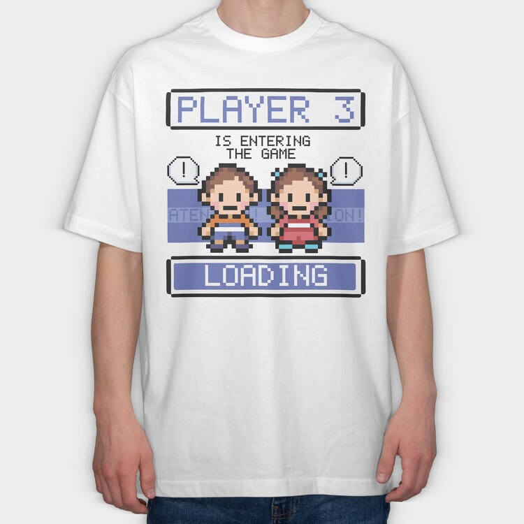 Pixel Art Game Characters Kids Brother, Tricou Oversize Barbati (Unisex)