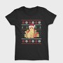 Cat With Gifts Ugly Sweater, Tricou Femei