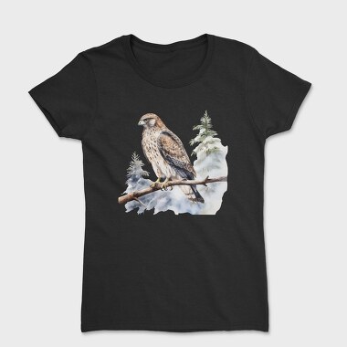 Watercolor Hawk Branch, Tricou Femei