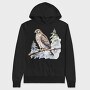 Watercolor Hawk Branch, Hanorac Oversize Barbati (Unisex)