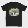 Cat Sleeping in Flower Field, Tricou Barbati (Unisex)