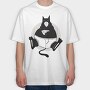 Pizza Cat Cathers Day, Tricou Oversize Barbati (Unisex)