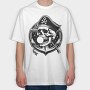 Pirate Skull Bubblegum, Tricou Oversize Barbati (Unisex)