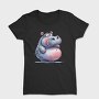 Watercolor Hippo Hug, Tricou Femei