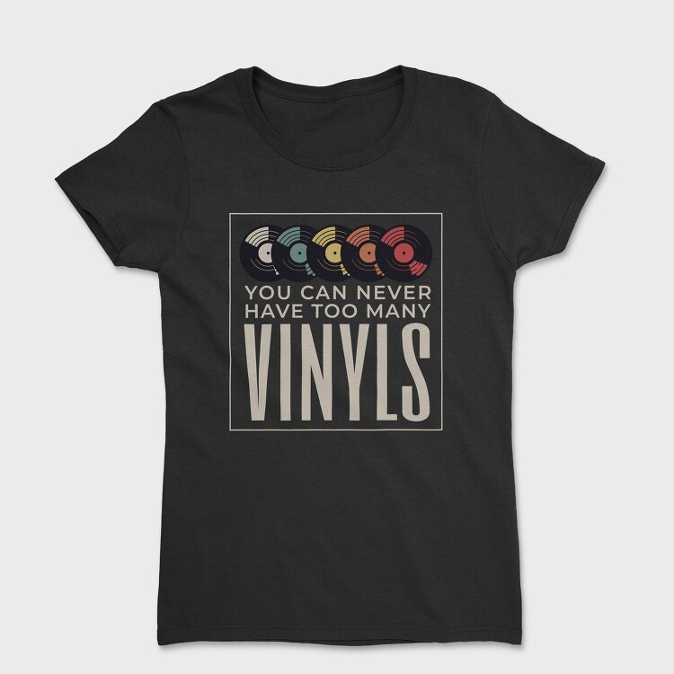 Vinyl Records Quote, Tricou Femei