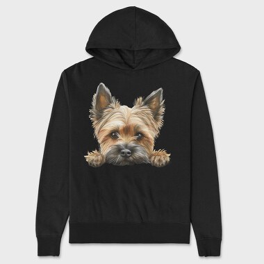 Watercolor Peeking Cairn, Hanorac Oversize Barbati (Unisex)