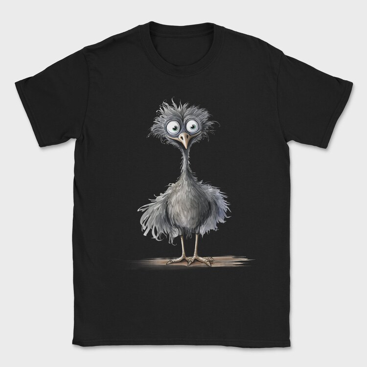 Watercolor Ostrich Clipart, Tricou Barbati (Unisex)