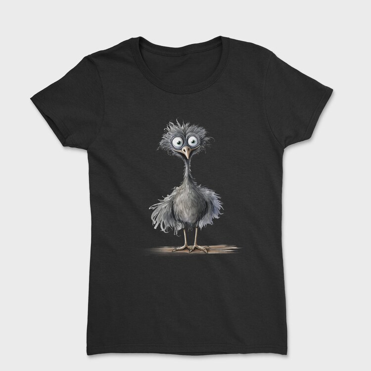 Watercolor Ostrich Clipart, Tricou Femei