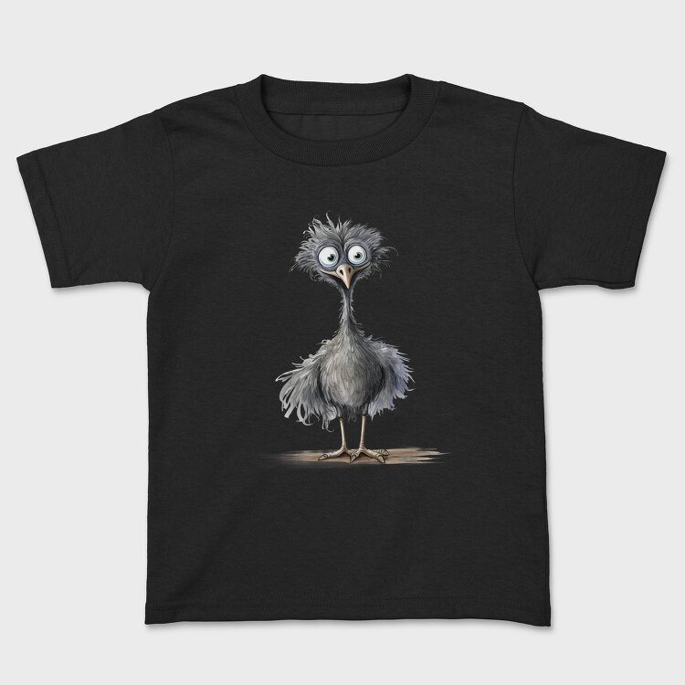 Watercolor Ostrich Clipart, Tricou Copii