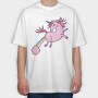 Pink Unicorn Flying 002, Tricou Oversize Barbati (Unisex)