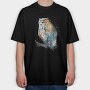 Watercolor Owl Forest, Tricou Oversize Barbati (Unisex)