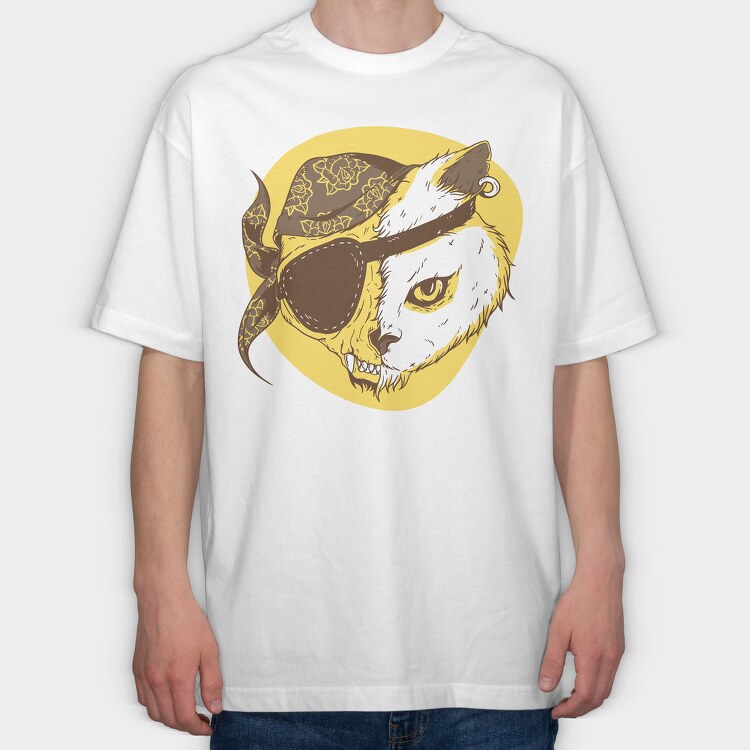 Pirate Cat, Tricou Oversize Barbati (Unisex)