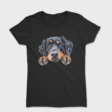 Watercolor Hovawart Peek, Tricou Femei