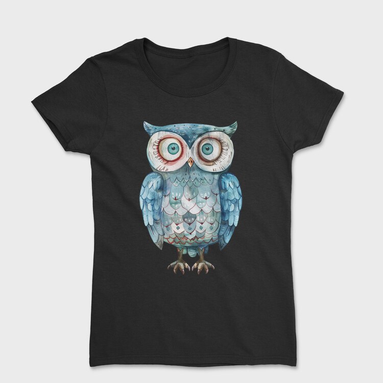 Watercolor Owl, Tricou Femei