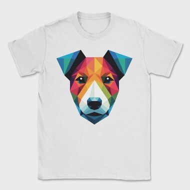 Polygonal Jack Russell Dog 2, Tricou Barbati (Unisex)