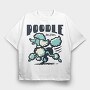 Poodle Mom, Tricou Oversize Barbati (Unisex)