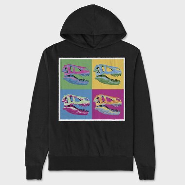 Pop Art T Rex Skull Tote, Hanorac Oversize Barbati (Unisex)