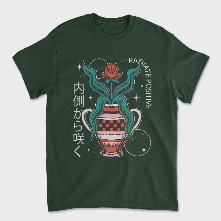 Positive Vibes Flower Vase 07, Tricou Barbati (Unisex)