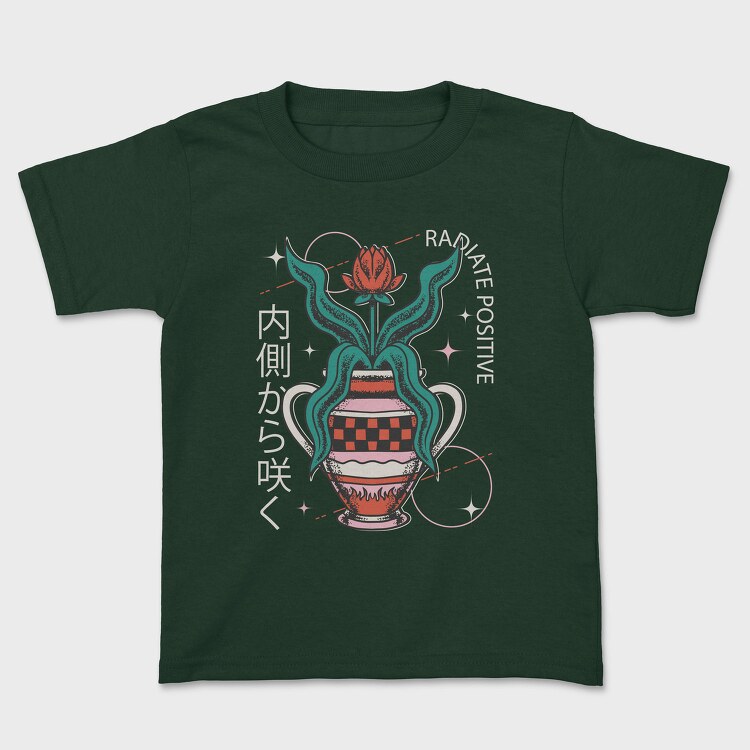 Positive Vibes Flower Vase 07, Tricou Copii