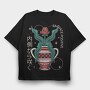 Positive Vibes Flower Vase 07, Tricou Oversize Barbati (Unisex)