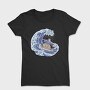 Cat Surfing Japanese Wave, Tricou Femei