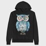 Watercolor Owl, Hanorac Oversize Barbati (Unisex)