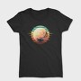 Pluto Retro Sunset Planet, Tricou Femei