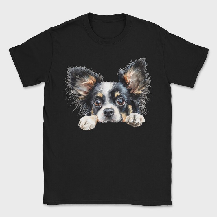 Watercolor Papillon Peek, Tricou Barbati (Unisex)