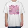 Axolotl Reading Books Readsalotl, Tricou Oversize Barbati (Unisex)