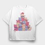 Cats Christmas Tree, Tricou Oversize Barbati (Unisex)