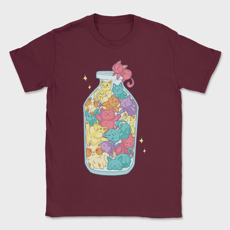 Cats Bottle, Tricou Barbati (Unisex)