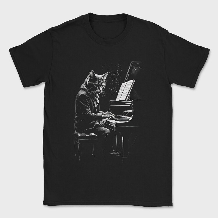 Catpiano, Tricou Barbati (Unisex)