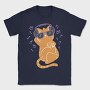 Cat With Sunglasses and Headphones, Tricou Barbati (Unisex)