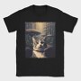 Cat With Alien Spaceships, Tricou Barbati (Unisex)