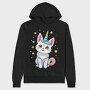 Cat Unicorn, Hanorac Oversize Barbati (Unisex)