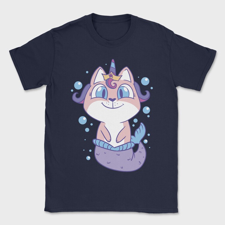 Cat Unicorn Mermaid, Tricou Barbati (Unisex)