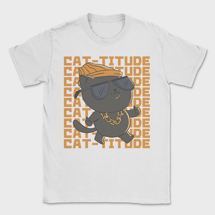 Cat Titude, Tricou Barbati (Unisex)