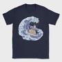 Cat Surfing Japanese Wave, Tricou Barbati (Unisex)
